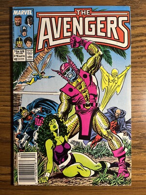 THE AVENGERS 278 NEWSSTAND SHE-HULK JOHN BUSCEMA COVER MARVEL COMICS 1987