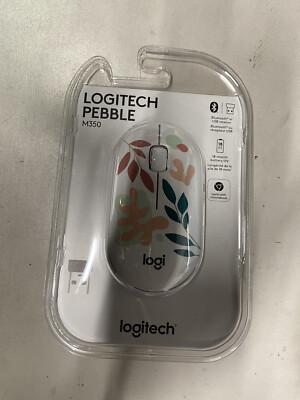 Logitech Pebble M350 Flora Wireless Mouse - Bluetooth & 2.4ghz, Flora