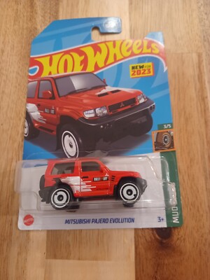 2023 Hot Wheels Mitsubishi Pajero Evolution Red 175/250 HW Mud Studs 3/5