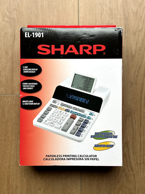 Sharp EL-1901 Paperless Printing Calculator with Check and Correct 12-Digit LCD