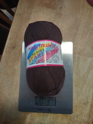 Mary Maxim Starlette Yarn - Chocolate Brown - 100% Ultra Soft Premium Acrylic