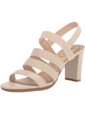 

LIFE STRIDE Женские сандалии без пятки с открытой пяткой цвета слоновой кости, Цвет слоновой кости, I0343M1