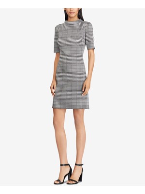 

AMERICAN LIVING Женское черное платье-футляр длиной выше колена с короткими рукавами, Черный