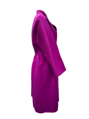 Pre-owned Marina Rinaldi Women's Purple Toscana Wool Coat
