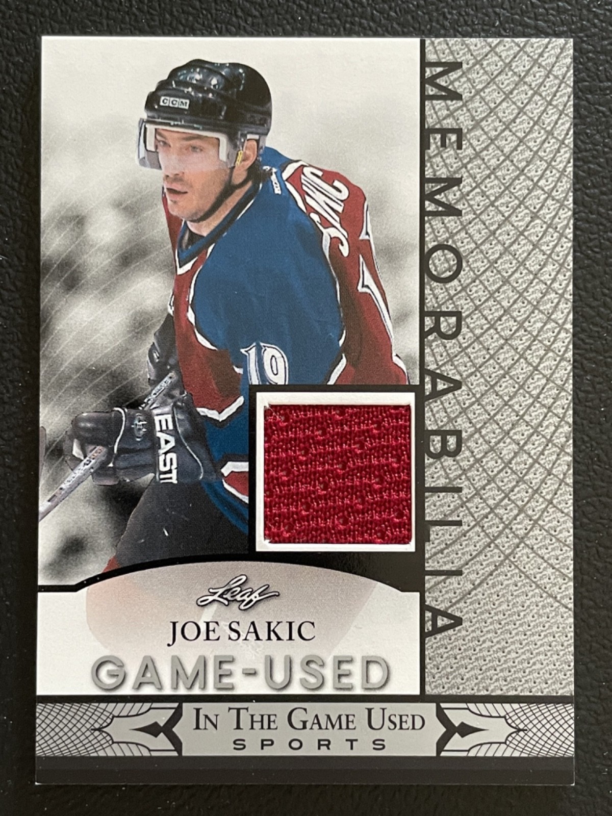 2024 Leaf In The Game Used Memorabilia Silver Joe Sakic Jersey