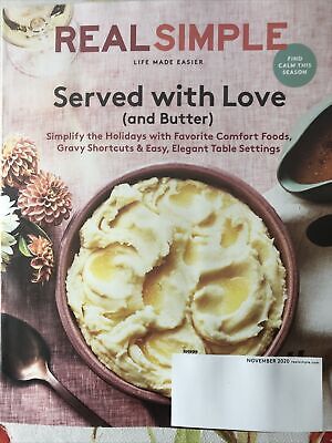 Real Simple November 2020 Butter love holidays Thanksgiving gravy table setting