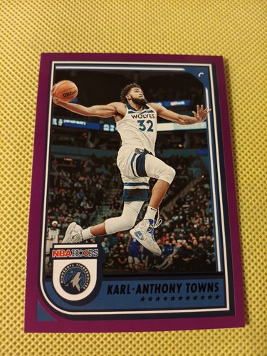2021-22 KARL ANTHONY TOWNS KAT NBA HOOPS PURPLE CARD #195