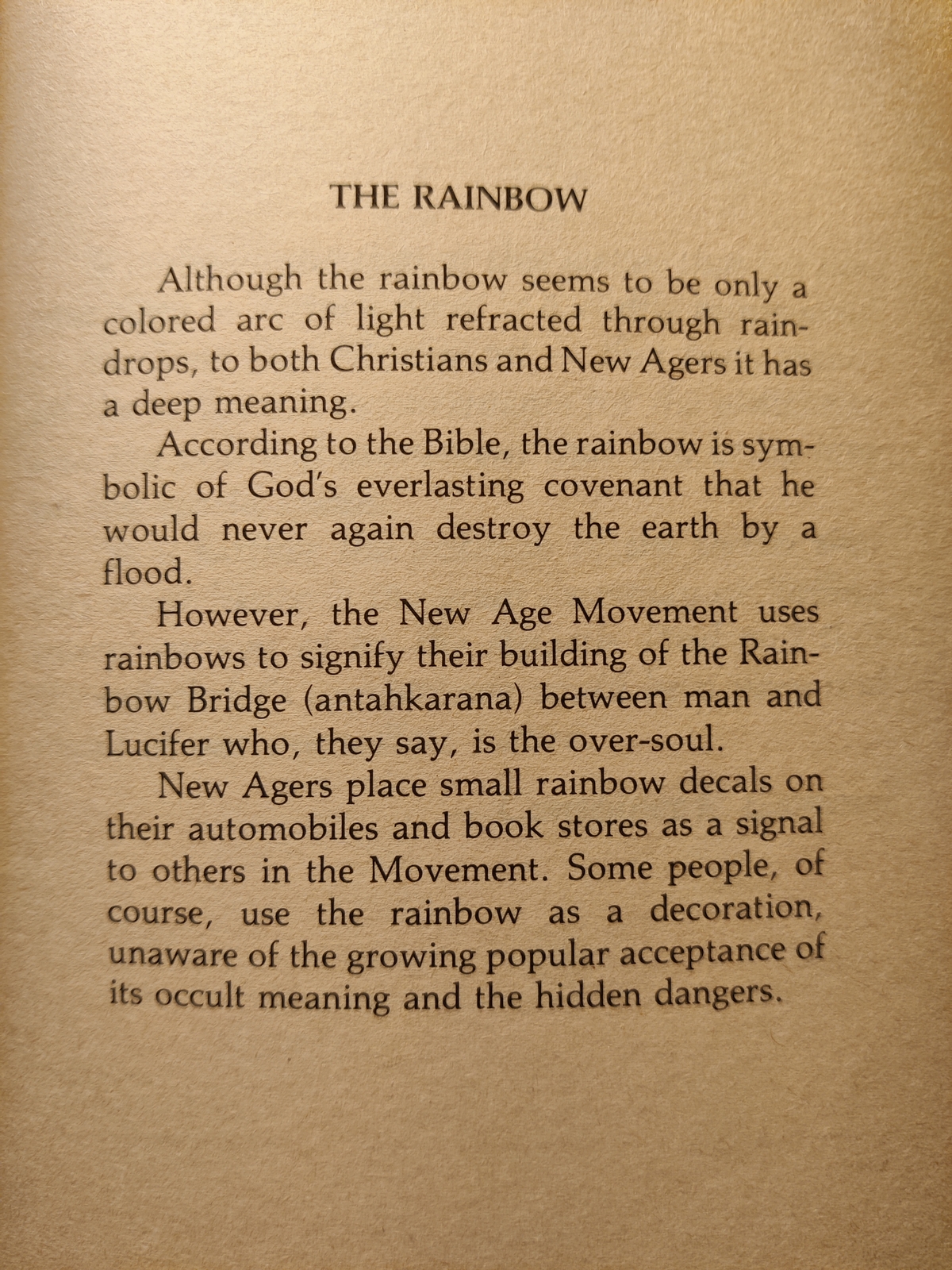 THE HIDDEN DANGERS OF THE RAINBOW THE NEW AGE MOVEMENT By Constance(03)