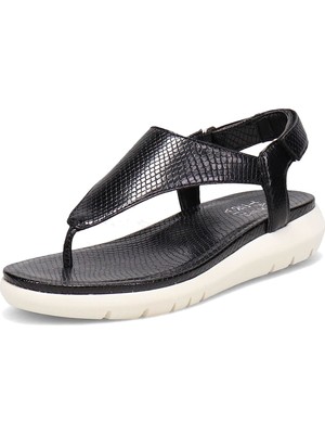 

MEZLAN Женские черные комфортные нескользящие сандалии Meghan на танкетке на платформе 1 дюйм, 9 м, Черный, H5629S1