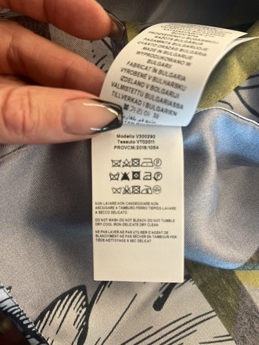 Pre-owned Versace Collection Silk Blue Print Shirt In Multicolor