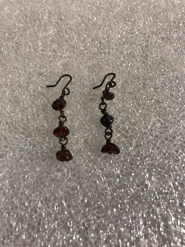 Blythe Doll Earrings, New By SoulsFireDesigns, Long Gemstone, Garnet Earrings
