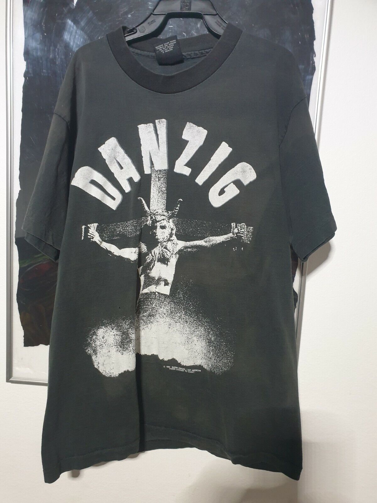 未使用！着用不可！90年代LAで購入#SAMHAI#DANZIG#MISFITS Rare Vintage 90s DANZIG uncensored T Shirt The Cult Misfits