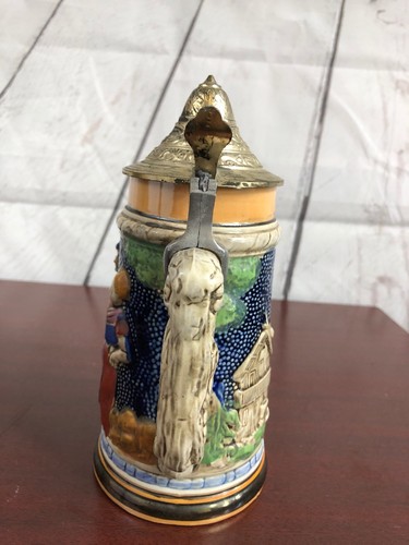 Vintage Beer Stein Lidded Beer Mug