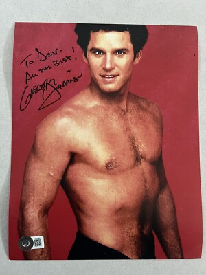 Gregory Harrison autographed signed 8x10 photo Beckett BAS COA Trapper John *INS