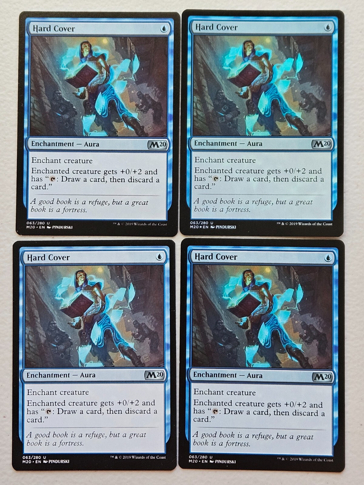 MTG 4x Hardcover M20 063/280 (1x Foil, 3x Regular) Light