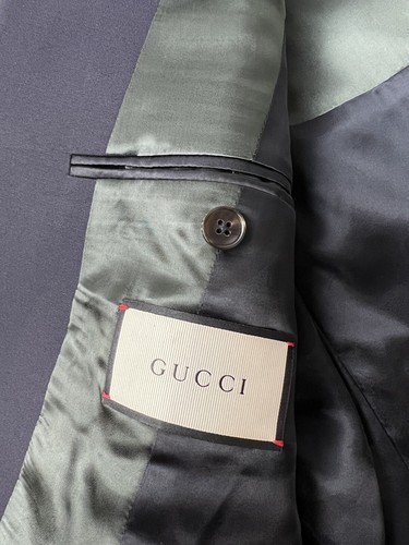 GUCCI チェック柄ジャケット 7-44 R GUCCI (グッチ) ジャンボGG 総柄 デニムジャケット チェック柄
