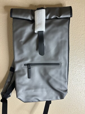 RAINS Rolltop backpack polyurethane, polyester metal NWT MSRP $140