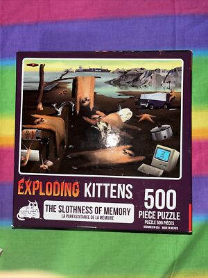 Exploding Kittens Puzzle The Slothness of Memory 500 piece NEW SEALED