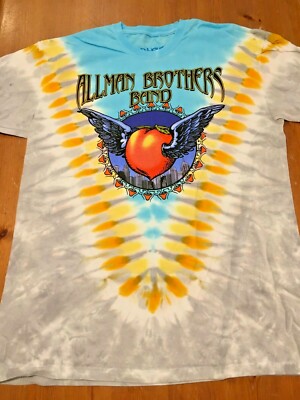 Allman Brothers Band T-Shirt Tie Dye Flying Peach M L XL 2XL Skydog Beacon NYC 