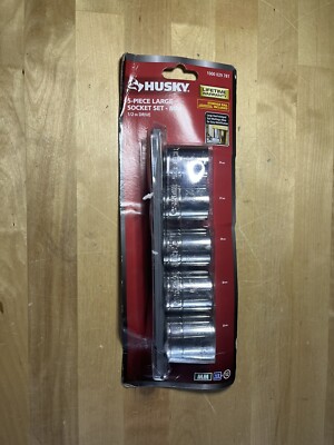 HUSKY - 1/2 in. Drive Metric Large Socket Set (5-Piece) - Open Box/NEW