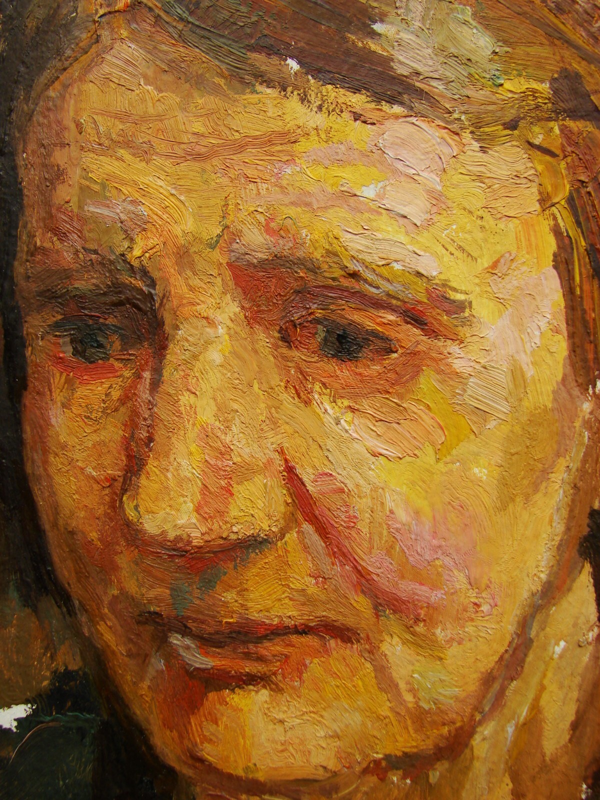 Ukrainian Soviet USSR Oil Painting Impressionism realism female portrait woman