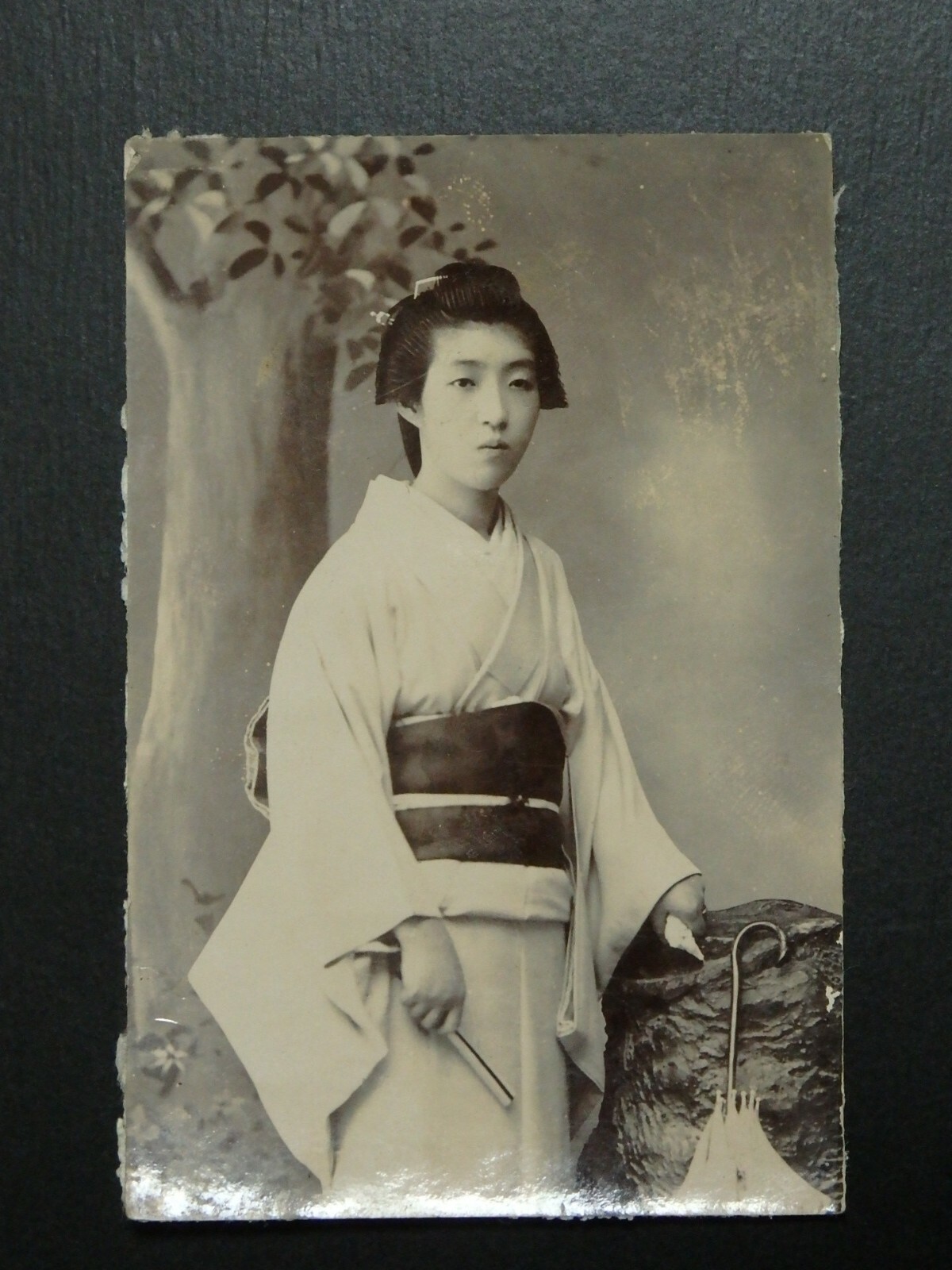 Japanese Old Photo Geisha Maiko Woman 4-383 Late 19th and