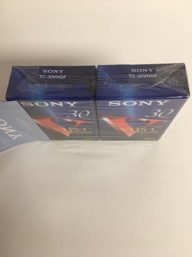 2-pack SONY TC-30VHGF VHS-C Premium Grade Camcorder Tape New 30 Min.
