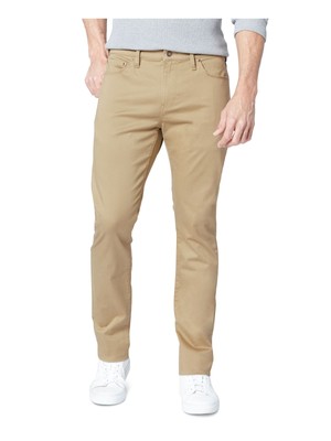 

DOCKERS Мужские бежевые эластичные брюки прямого кроя с плоской передней частью, Бежевый, 758080012