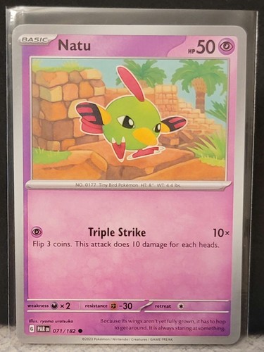 Pokemon TCG Card Natu 071/182 S&V Paradox Rift Common NM | eBay