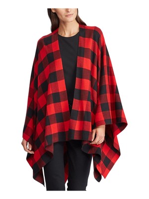 

Женский открытый кардиган RALPH LAUREN Свитер PONCHO, Черный
