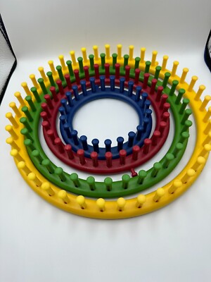 Knifty Knitter Knitting Set 4 Ring Looms Loom In Bag By Provo Craft