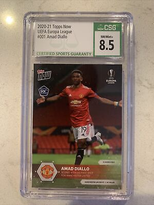 2020-21 Topps NOW UEFA Europa Amad Diallo Rookie CSG 8.5