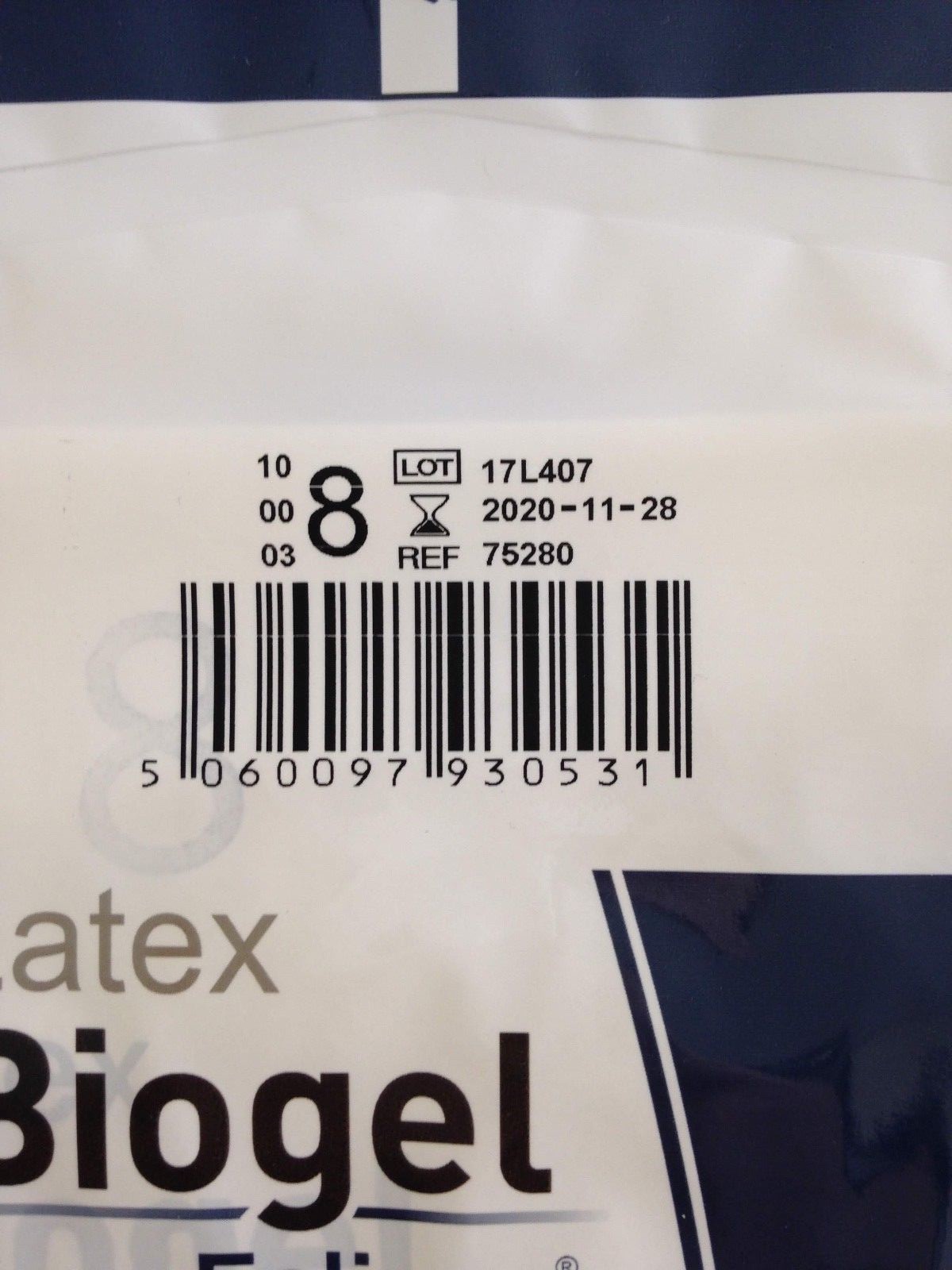 Molnlycke 75280 Latex Biogel Eclipse Gloves Size 8 10/Pack