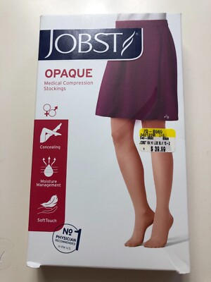 Jobst Opaque Compression Knee High Black 15-20 mmHg 115202 L NIB