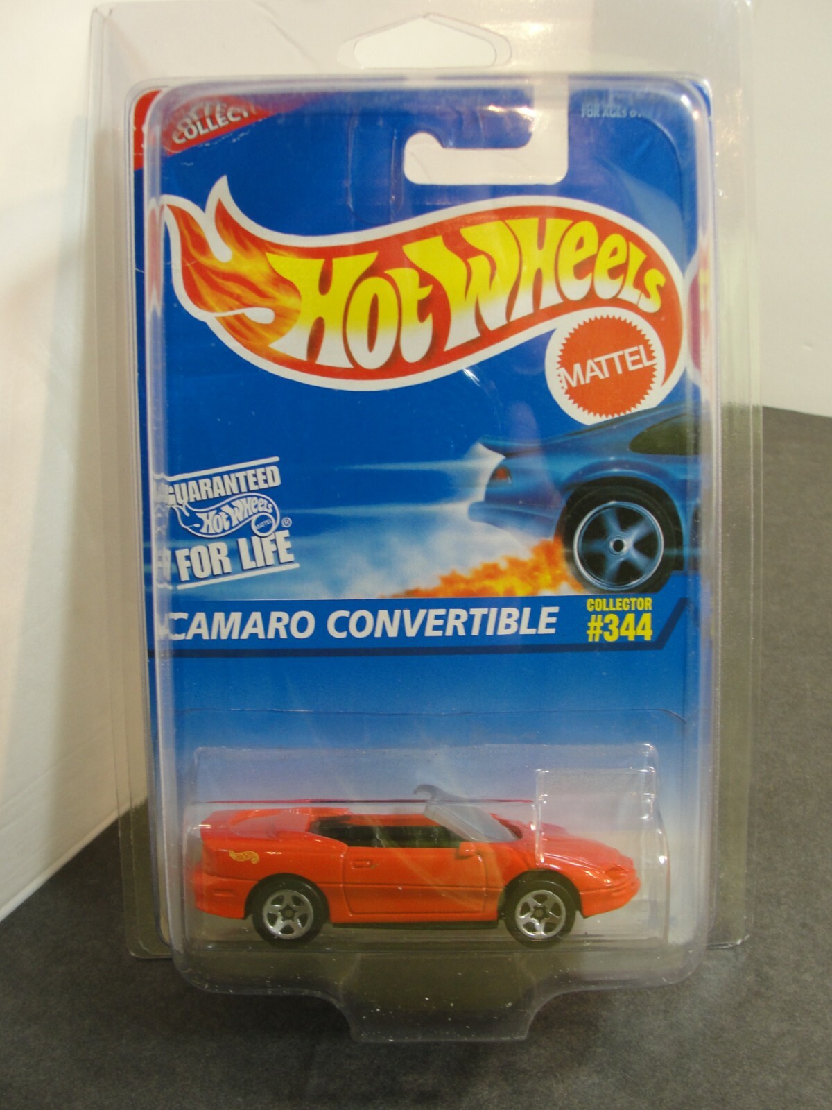 1996 Hot Wheels Blue/White Card #344 CAMARO CONVERTIBLE Red
