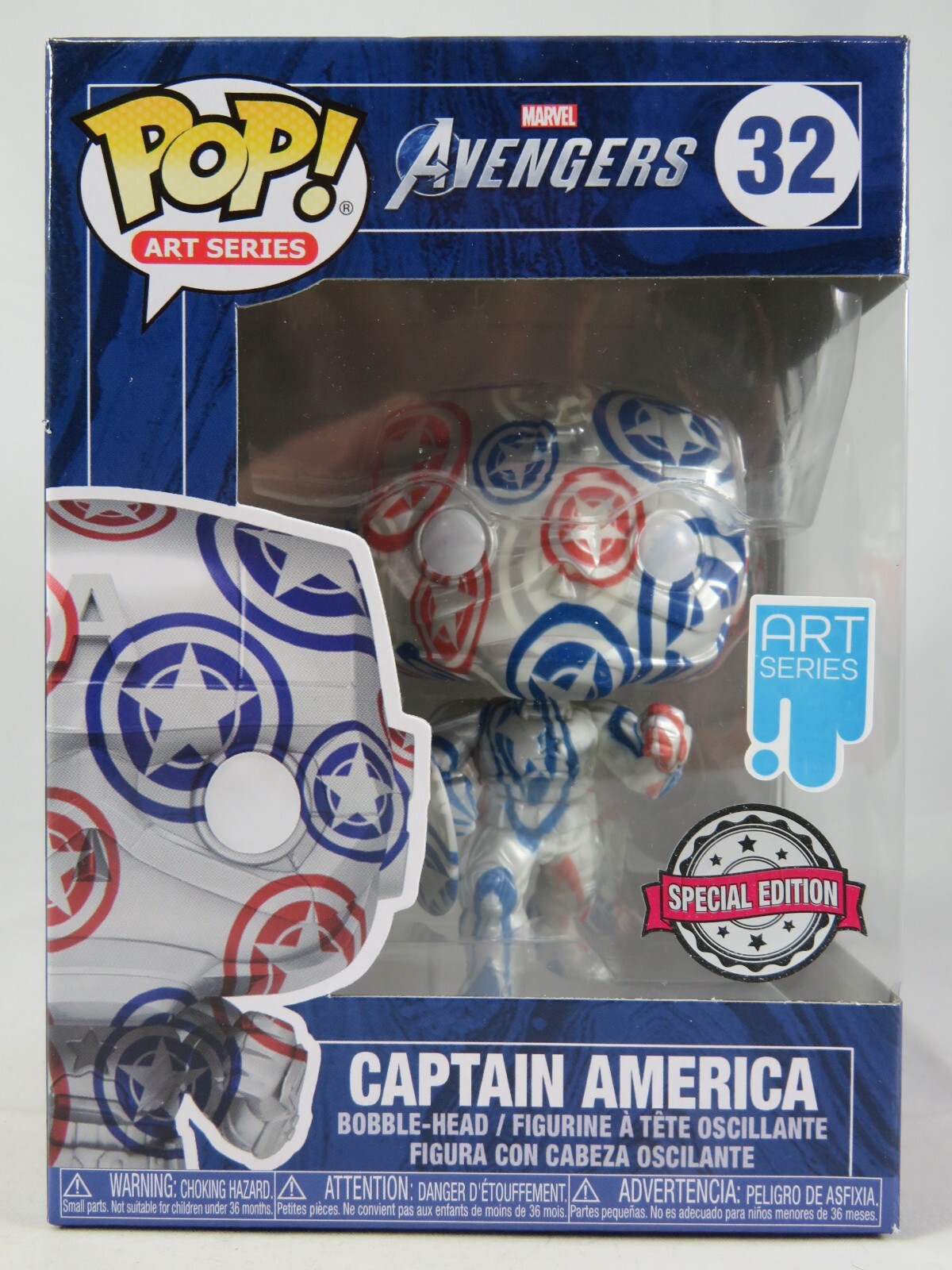 MARVEL - FUNKO POP! マーベル　キャプテン・アメリカ　アートシリーズ限定版 Amazon.com: Funko Pop! Art Series: Marvel Avengers - Captain