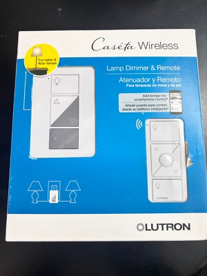 Lutron Caseta Wireless Lamp Dimmer & Remote Kit P-PKG1P-WH-R 8222