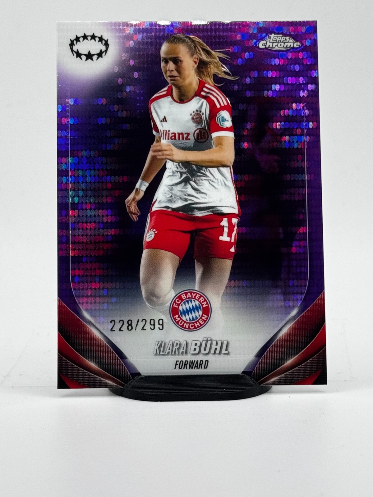 2023-24 Topps Chrome UEFA Womens Klara Buhl Purple Pulsar