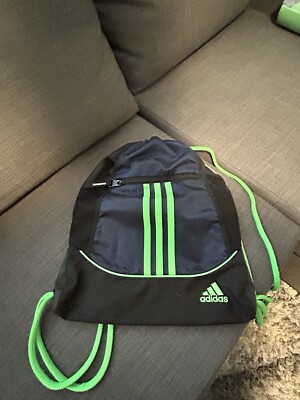 adidas Alliance 2 Sackpack -Green, blue With black Trim - Never Used