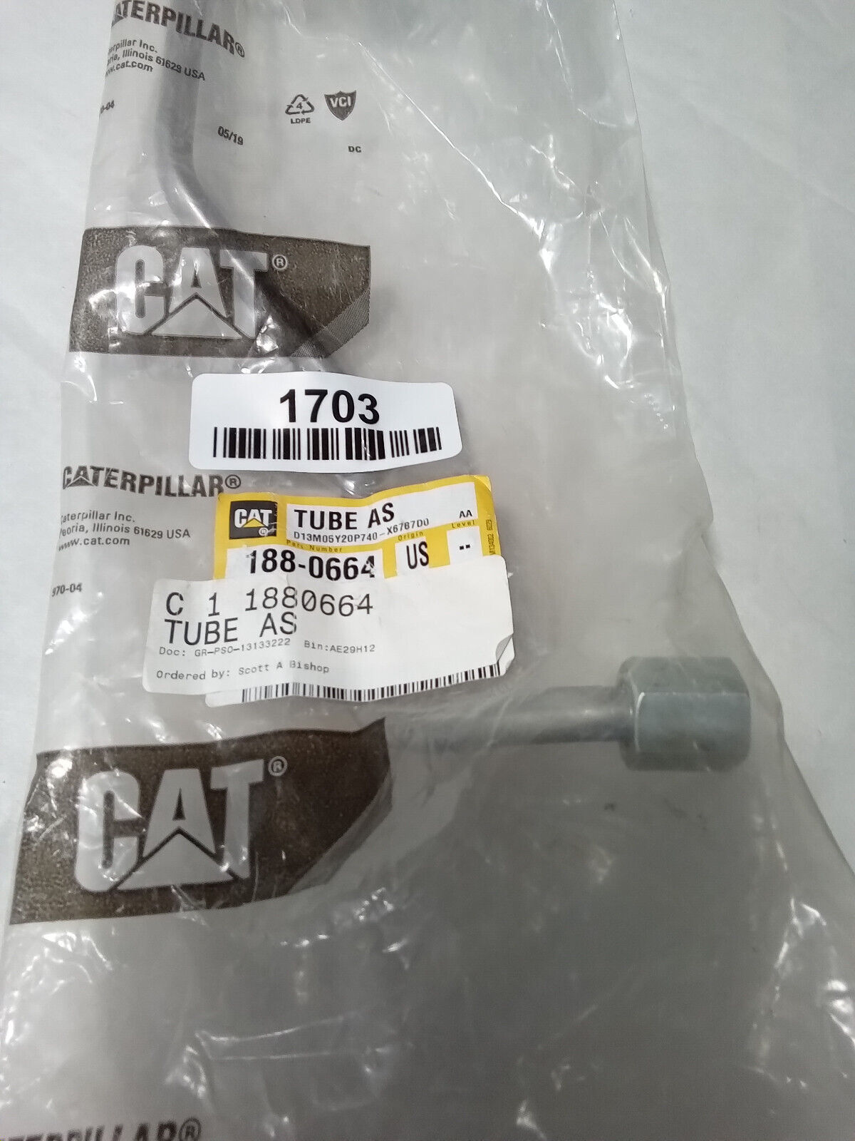 GENUINE CAT CATERPILLAR TUBE ASSY 1880664 188-0664 | eBay GENUINE CAT CATERPILLAR TUBE ASSY 1880664 188-0664 | eBay