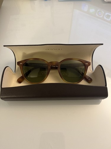 Pre-owned Oliver Peoples Desmon Sun 48mm Semi-matte Lbr /green Msrp$545 Cumberbatch's Fav