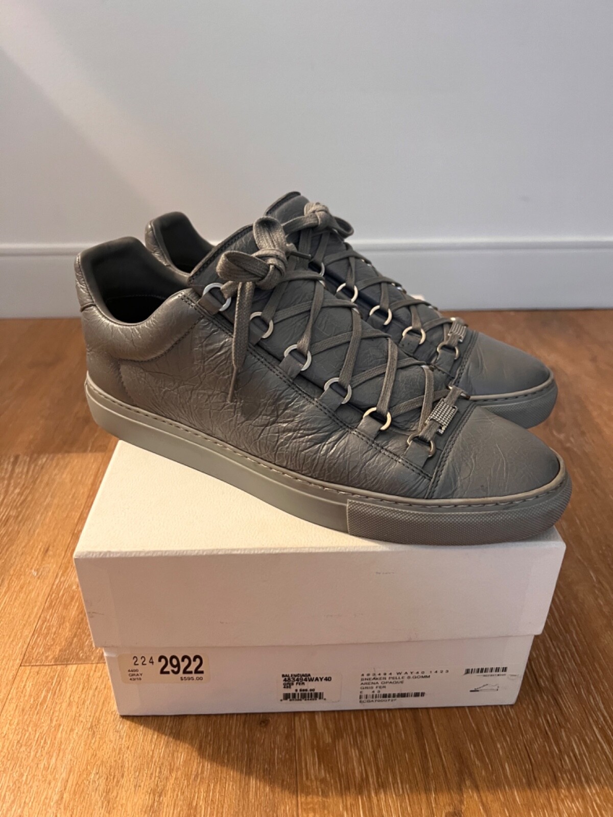 BALENCIAGA アリーナ Balenciaga Arena Low Top Gray Shoes Size 10.5 | eBay