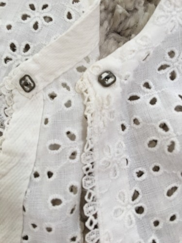 Cotton Embroidered White Ladies Collar Excellent