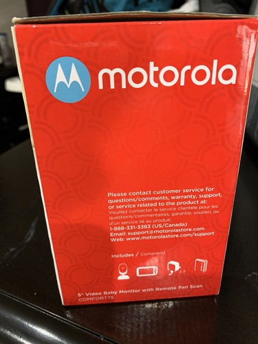 NEW!! Motorola Comfort 75 Digital Video Audio Baby Monitor with 5