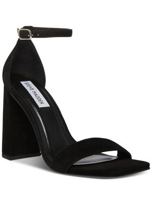 STEVE MADDEN/ женские черные кожаные сандалии на каблуке Tiaa с квадратным носком и блочным каблуком 9