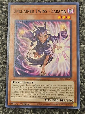 Unchained Twins - Samara ETCO-EN029 Yu-Gi-Oh! Card Mint 1st Edition