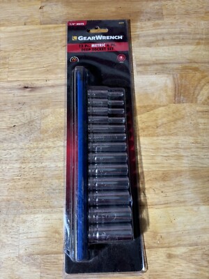 GearWrench 13 pc. Metric Deep Socket Set 1/4'' Drive #80304 (4mm to 15mm)