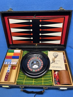 Vintage Royal Brand Casino Set Crisloid Plastics Chess/Roulette/Craps Extras