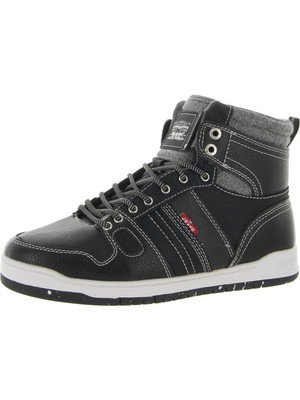 Женские спортивные кроссовки LEVIS Black Logo Bb Hi Round Toe Platform Athletic Sneakers 8