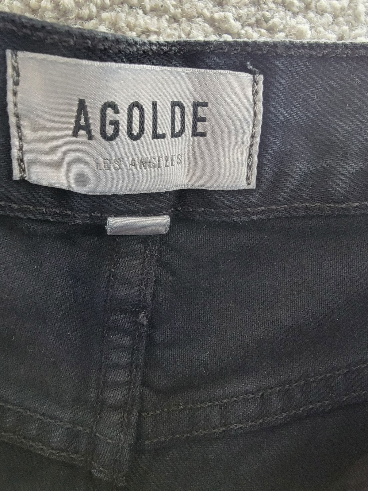 AGOLDE Ellis High Rise Wide Leg Jeans Women's 23 Crushed Button Zip Closure - Picture 11 of 18